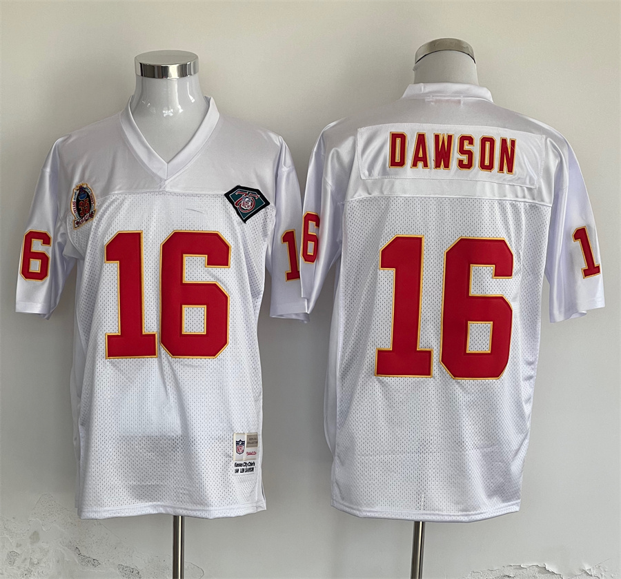 Men's Kansas City Chiefs Len Dawson Mitchell & Ness White Legacy Jersey